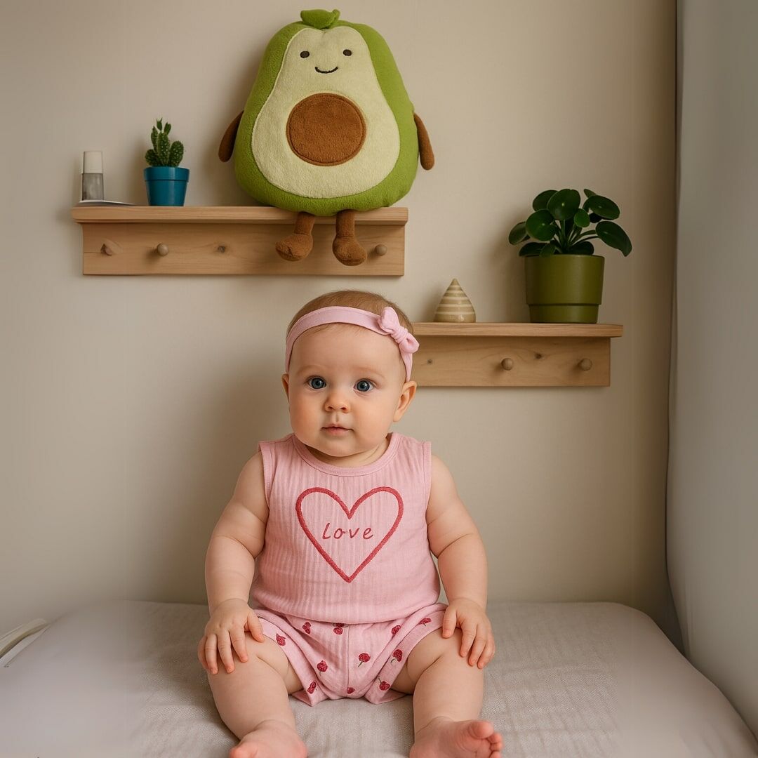“Love” Yazılı Pembe Şortlu Takımı