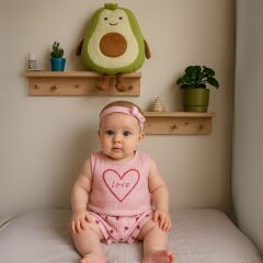 “Love” Yazılı Pembe Şortlu Takımı