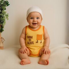 ''Born to Skate'' Yazılı Sarı Body