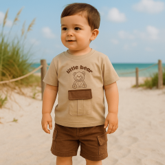 Cepli Erkek Çocuk T-shirt-Şort Takımı